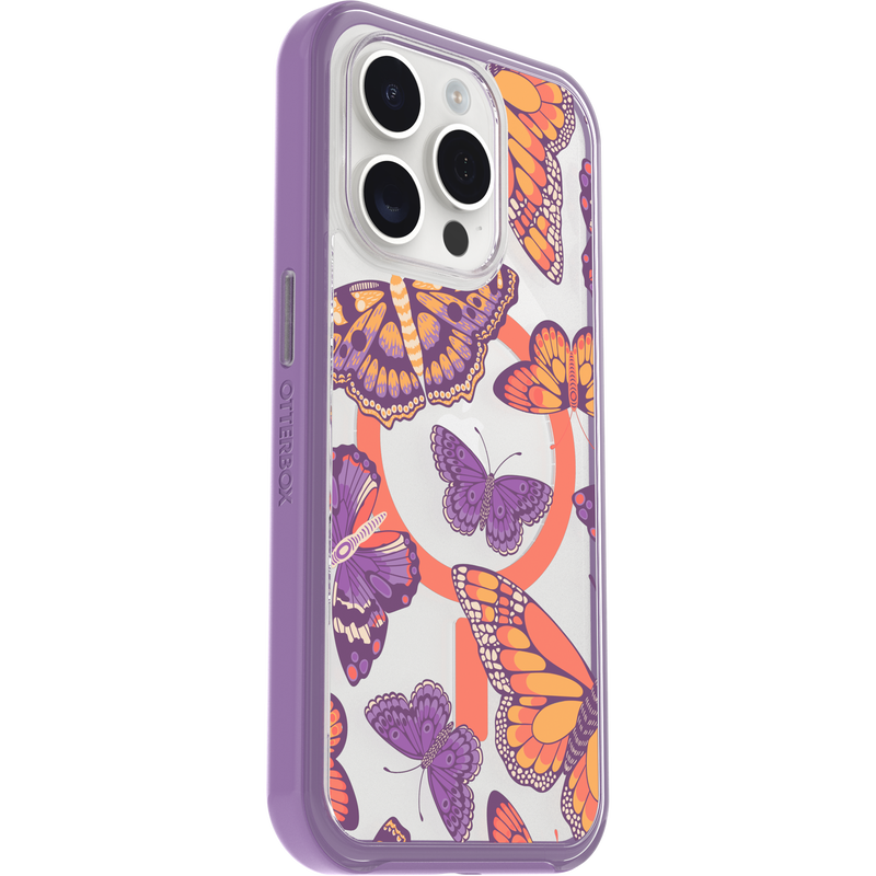 product image 3 - Coque iPhone 15 Pro Symmetry Series Clear pour MagSafe Fluttering Flora