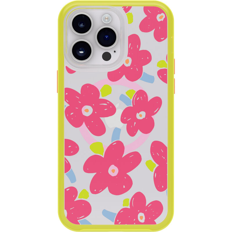 product image 2 - iPhone 14 Pro Max Funda Symmetry Series Clear para MagSafe Fluttering Flora