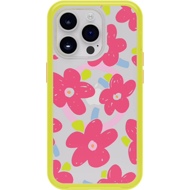 product image 2 - iPhone 14 Pro Funda Symmetry Series Clear para MagSafe Fluttering Flora