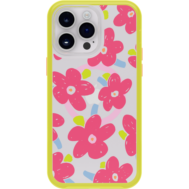 product image 2 - iPhone 14 Pro Max Funda Symmetry Series Clear para MagSafe Fluttering Flora