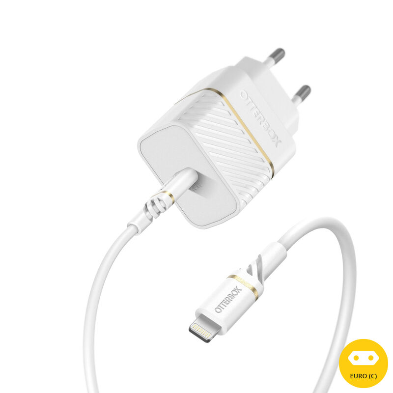 product image 1 - Lightning a USB-C 20W Cargador de Pared + Cable Carga Rápida  | Premium