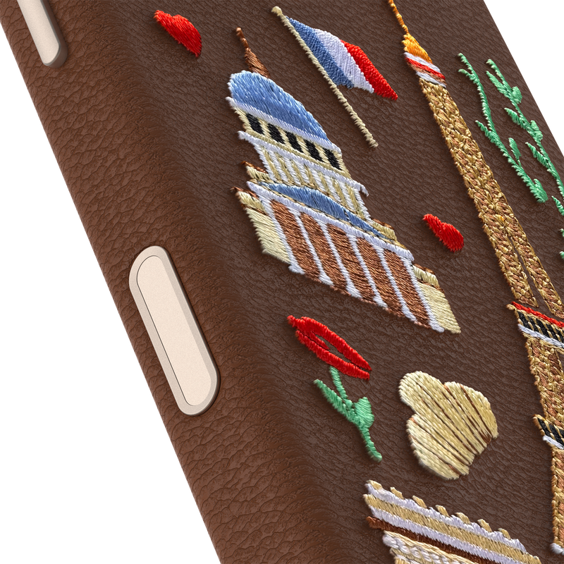 product image 3 - iPhone 17 Funda Symmetry Series Cactus Leather Embroidery