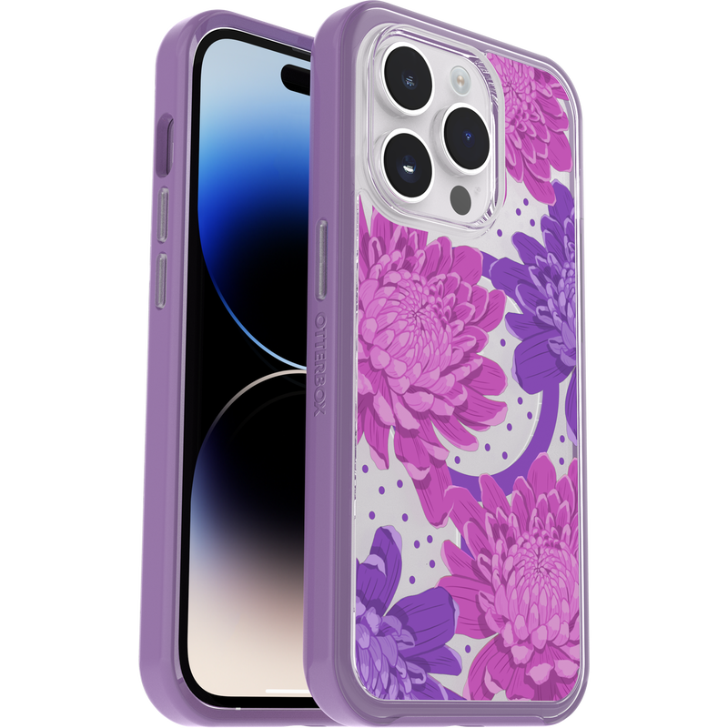 product image 1 - iPhone 14 Pro Funda Symmetry Series Clear para MagSafe Fluttering Flora