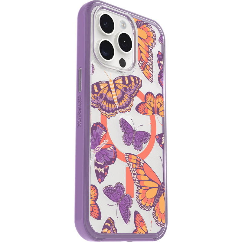 product image 3 - iPhone 15 Pro Max Hülle Symmetry Series Clear für MagSafe Fluttering Flora