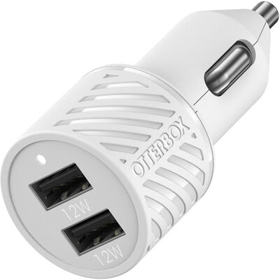 USB-A Dual Port Car Charger - 24W