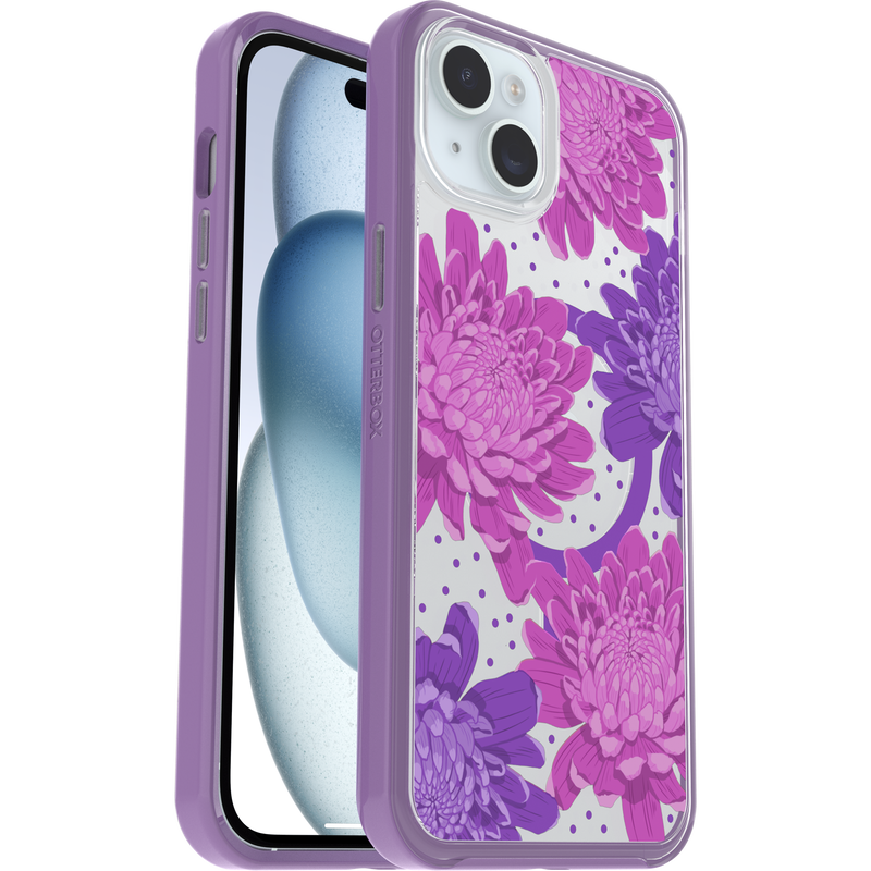product image 1 - iPhone 14 Plus und iPhone 15 Plus Hülle Symmetry Series Clear für MagSafe Fluttering Flora