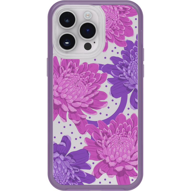 product image 2 - iPhone 14 Pro Max Funda Symmetry Series Clear para MagSafe Fluttering Flora