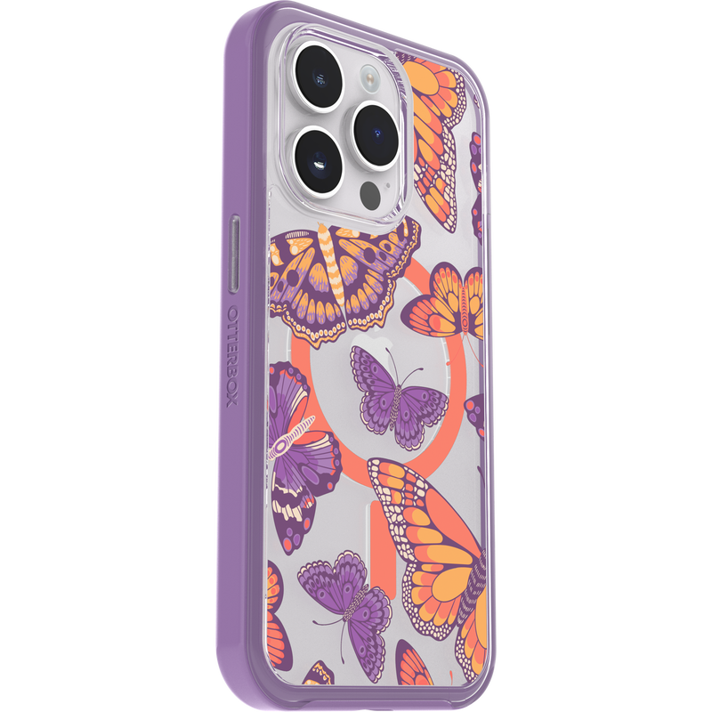 product image 3 - iPhone 14 Pro Funda Symmetry Series Clear para MagSafe Fluttering Flora