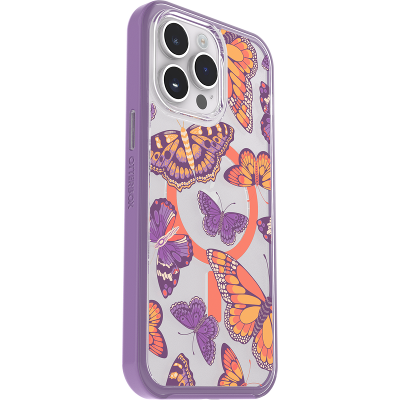 product image 3 - iPhone 14 Pro Max Funda Symmetry Series Clear para MagSafe Fluttering Flora