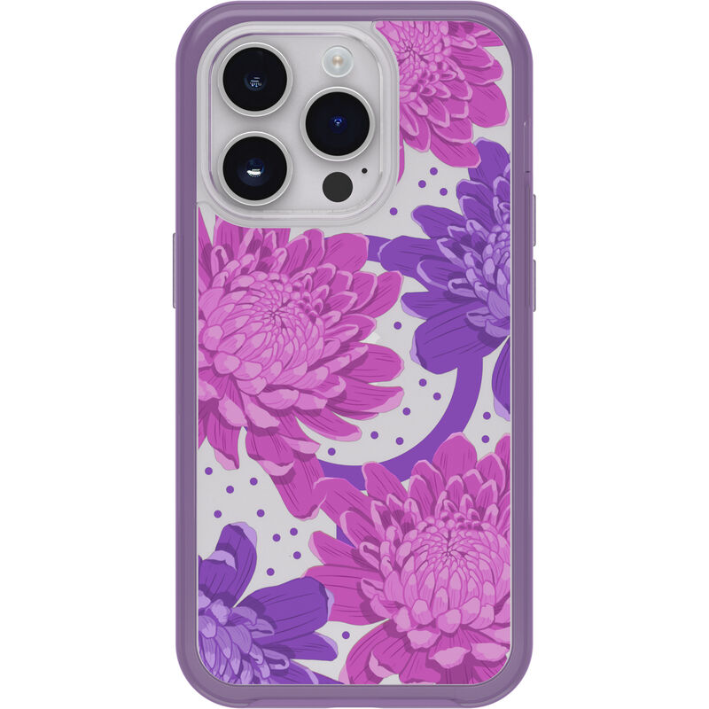 product image 2 - iPhone 14 Pro Funda Symmetry Series Clear para MagSafe Fluttering Flora