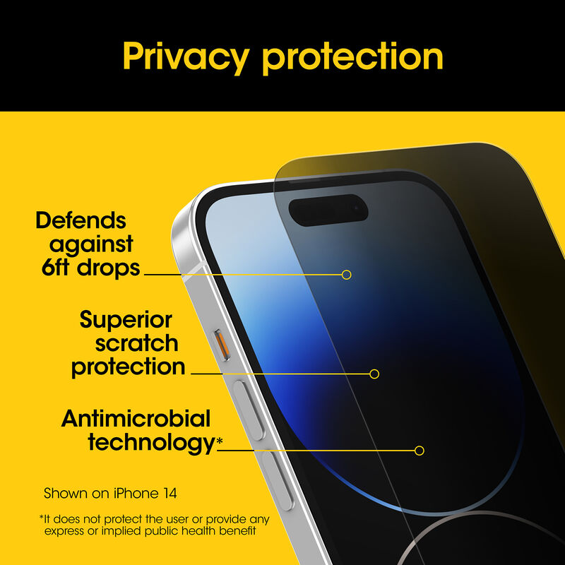 product image 4 - iPhone 15 Plus Displayschutz Premium Pro Glass Privacy Guard