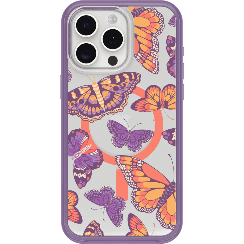 product image 2 - iPhone 15 Pro Max Hülle Symmetry Series Clear für MagSafe Fluttering Flora