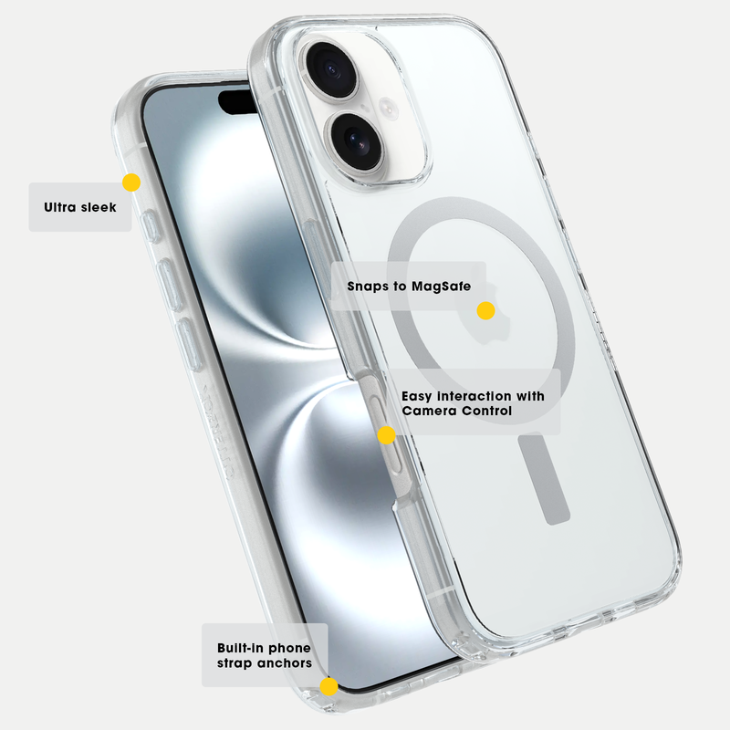 product image 5 - iPhone 16 Plus Hülle Symmetry Series Clear für MagSafe
