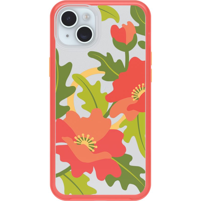 product image 2 - iPhone 14 Plus und iPhone 15 Plus Hülle Symmetry Series Clear für MagSafe Fluttering Flora