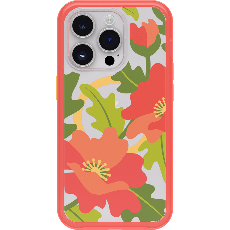 product image 2 - iPhone 14 Pro Funda Symmetry Series Clear para MagSafe Fluttering Flora