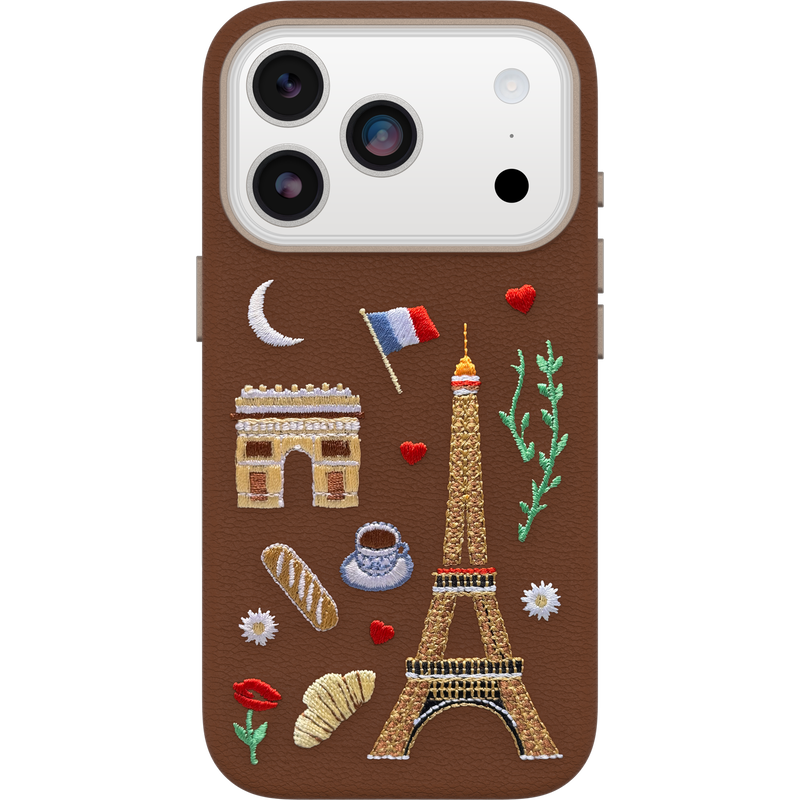 product image 1 - iPhone 17 Pro Funda Symmetry Series Cactus Leather Embroidery