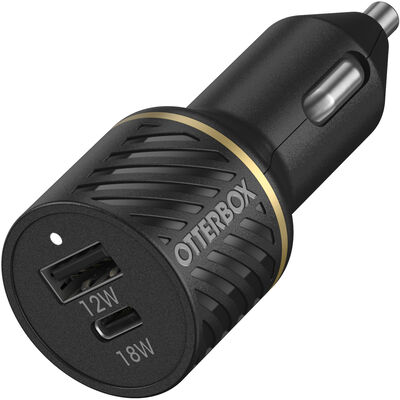 USB-C y USB-A Carga Rápida 2-Port Cargador de coche, 30W