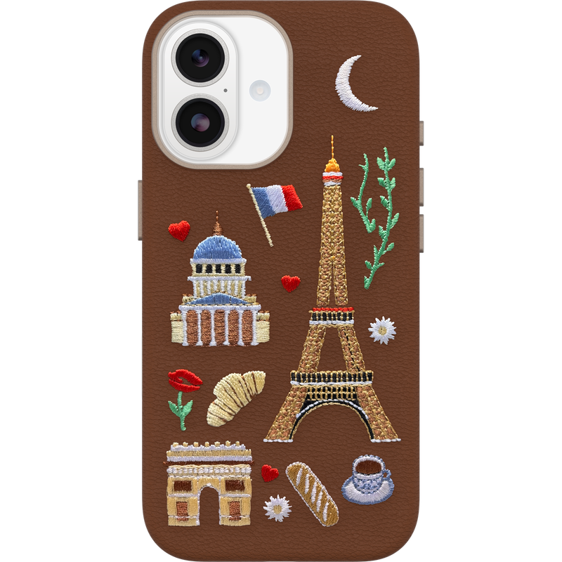 product image 1 - iPhone 17 Funda Symmetry Series Cactus Leather Embroidery