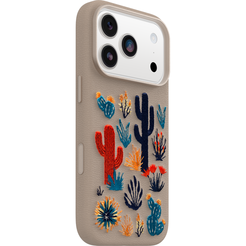 product image 2 - iPhone 17 Pro Funda Symmetry Series Cactus Leather Embroidery