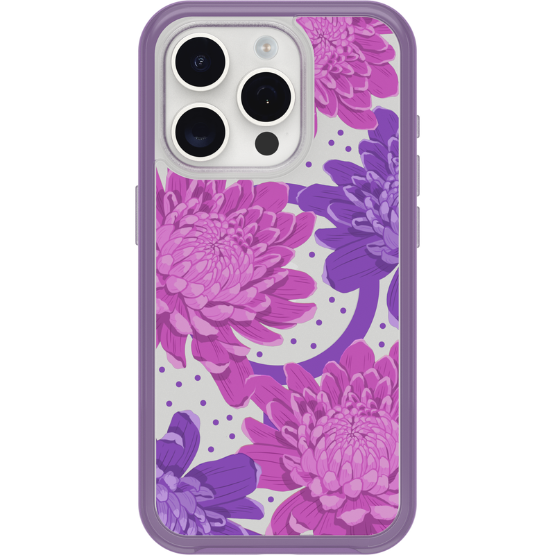 product image 2 - Coque iPhone 15 Pro Symmetry Series Clear pour MagSafe Fluttering Flora