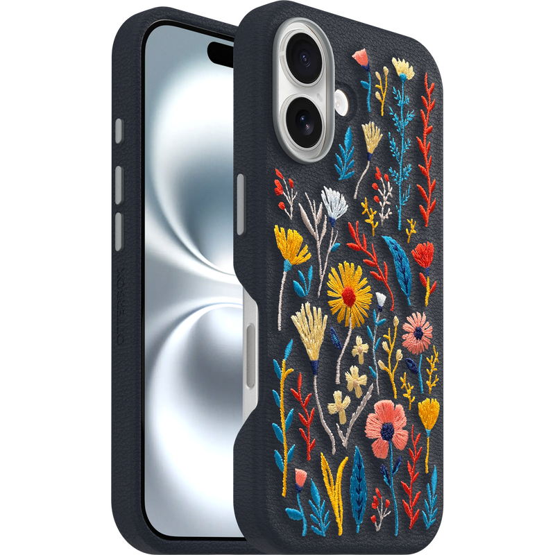 product image 1 - iPhone 16 Funda Symmetry Series Cactus Leather Embroidery
