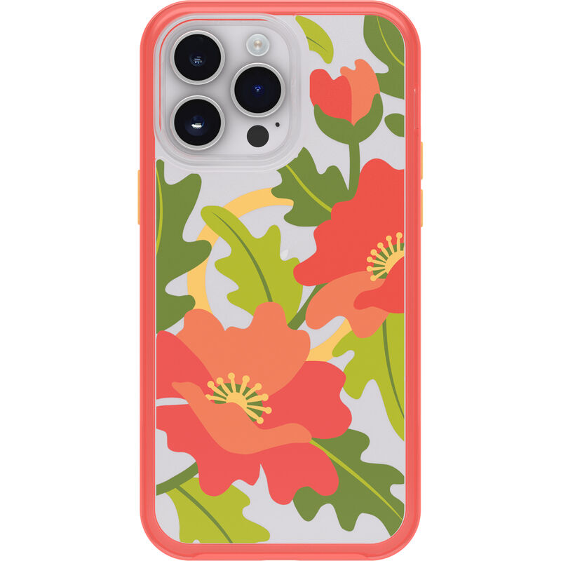 product image 2 - iPhone 14 Pro Max Funda Symmetry Series Clear para MagSafe Fluttering Flora