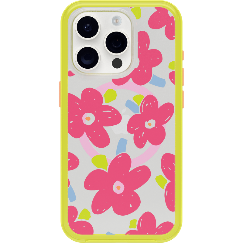 product image 2 - Coque iPhone 15 Pro Symmetry Series Clear pour MagSafe Fluttering Flora