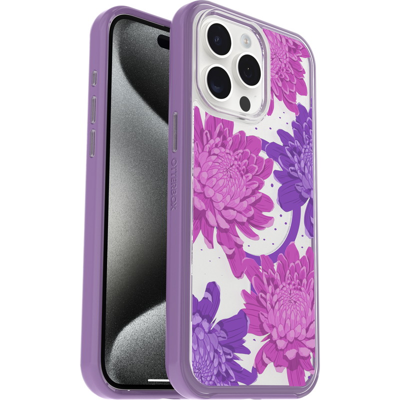 product image 1 - iPhone 15 Pro Max Hülle Symmetry Series Clear für MagSafe Fluttering Flora