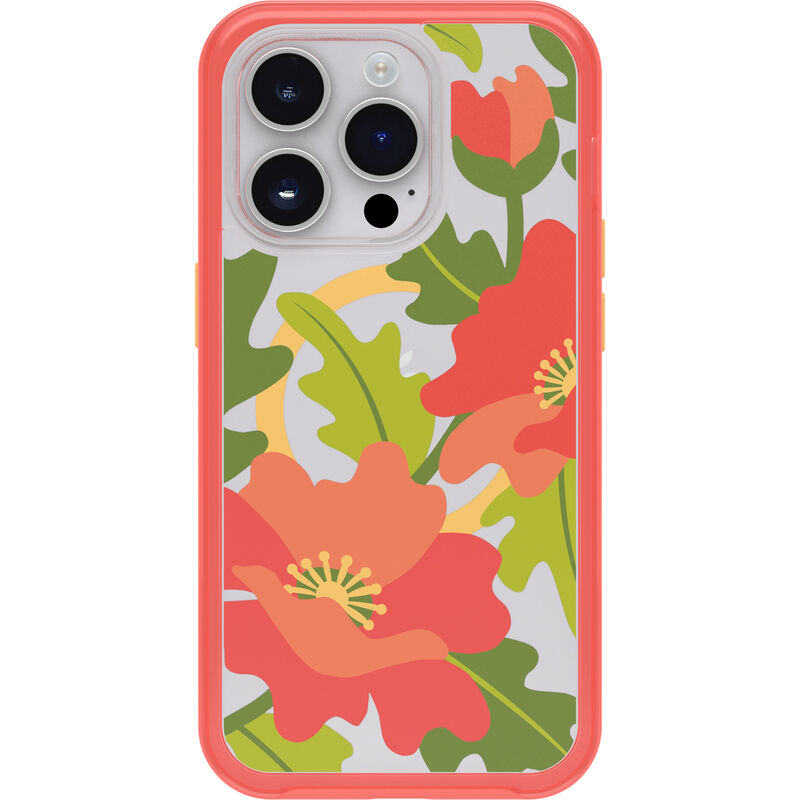 product image 2 - iPhone 14 Pro Funda Symmetry Series Clear para MagSafe Fluttering Flora
