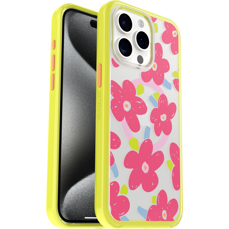 product image 1 - iPhone 15 Pro Max Hülle Symmetry Series Clear für MagSafe Fluttering Flora