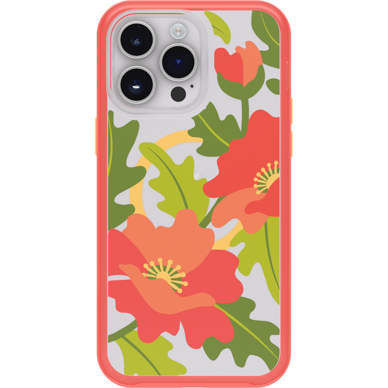 product image 2 - iPhone 14 Pro Max Funda Symmetry Series Clear para MagSafe Fluttering Flora