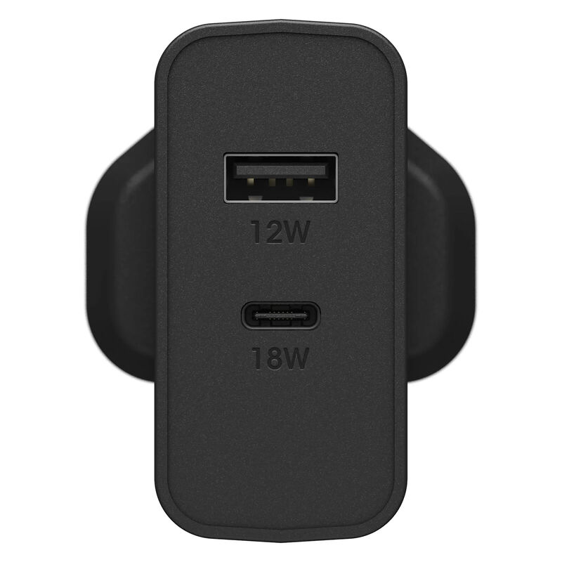 product image 2 - USB-C + USB-A 30W Dual Port Wall Charger Carga Rápida  | Premium