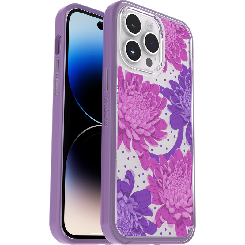 product image 1 - iPhone 14 Pro Max Funda Symmetry Series Clear para MagSafe Fluttering Flora